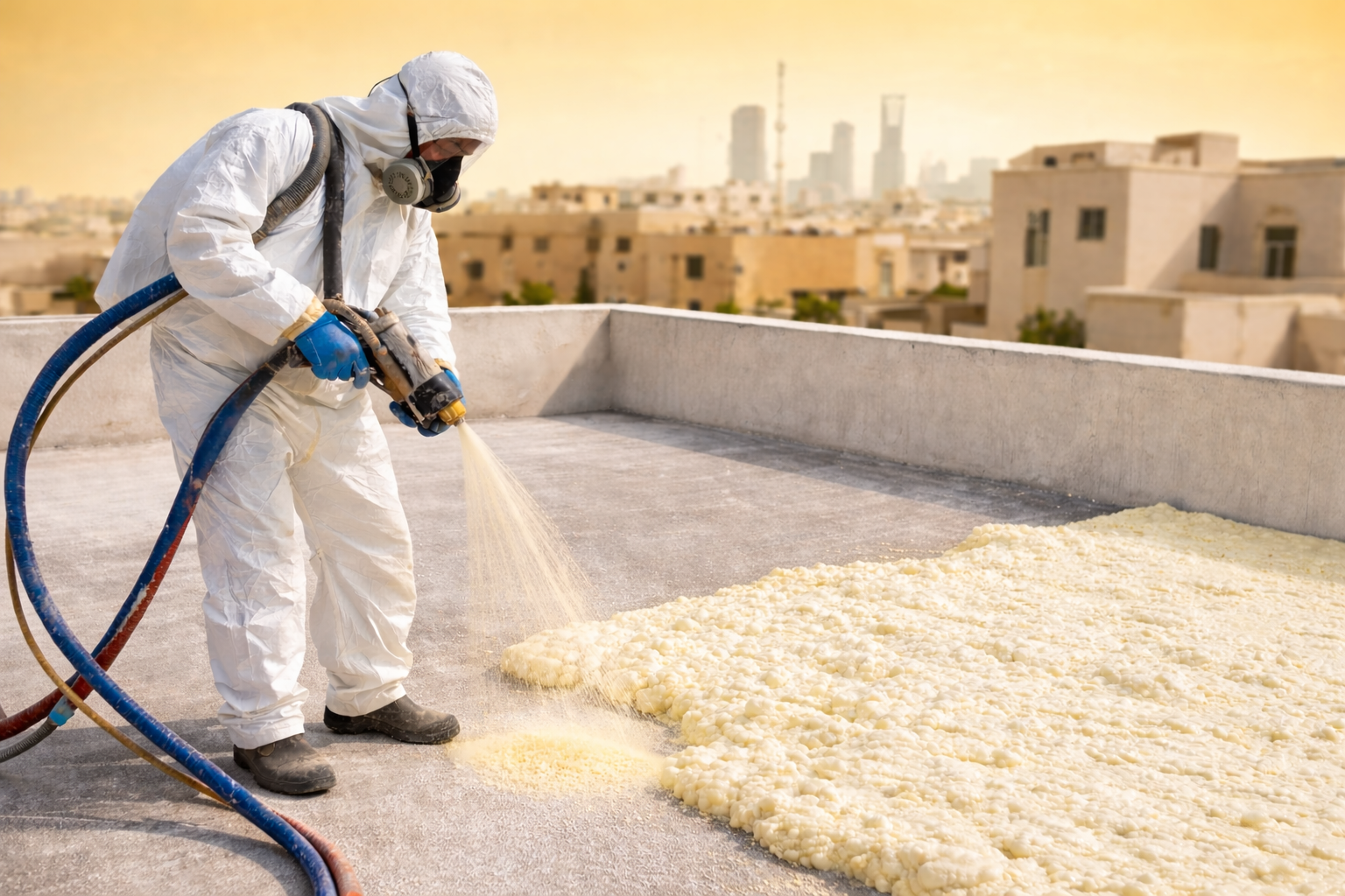 طريقة عزل الفوم للاسطح