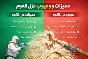 مميزات وعيوب عزل الفوم للاسطح