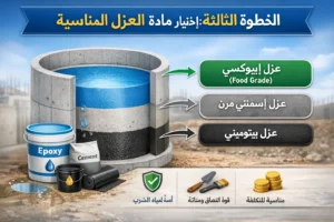 انواع عزل خزانات المياه الارضية 