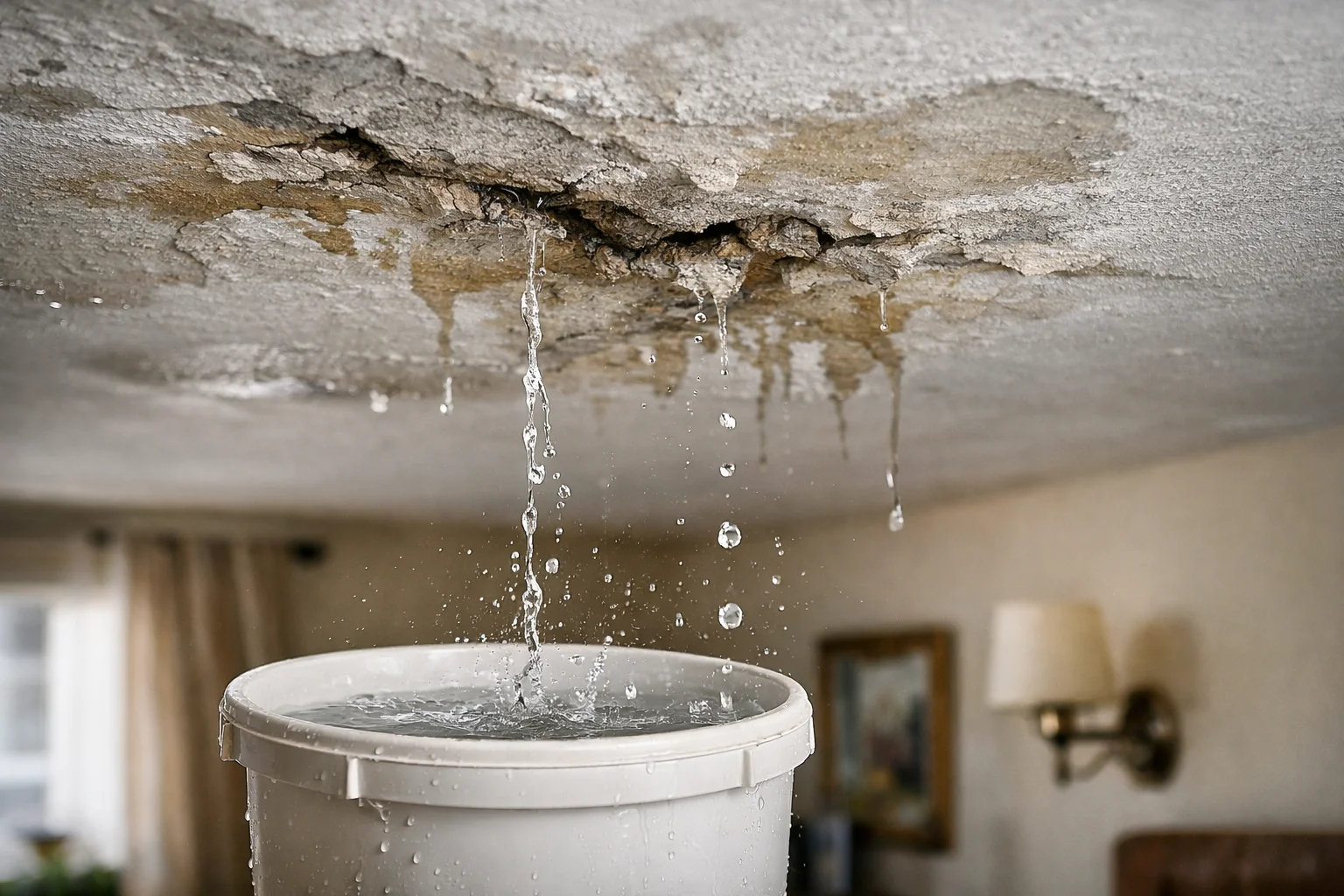 تسرب الماء من السقف